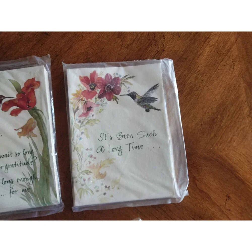 Vintage 1980s Lot Hummingbird Flowers 5x12 60 Cards 6.8x4.8